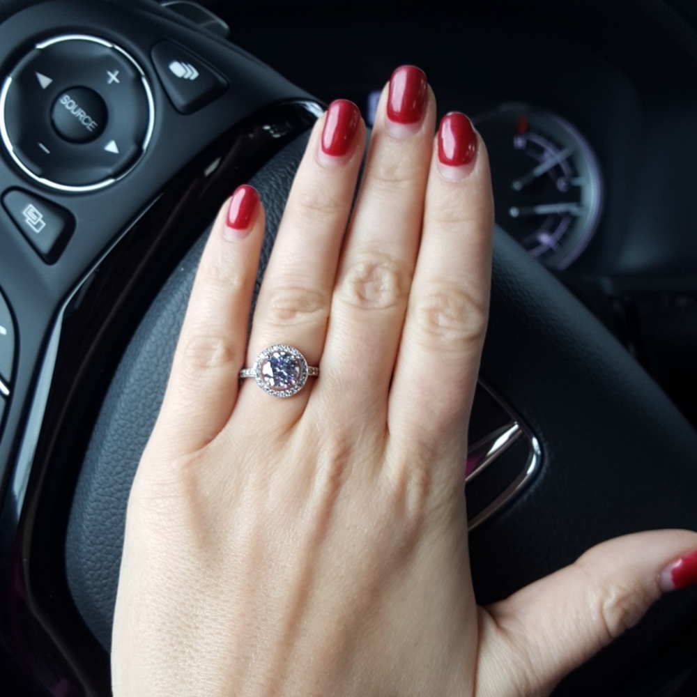 Last size 10! Ring with Cz crystal  silver! - Picture 3 of 4